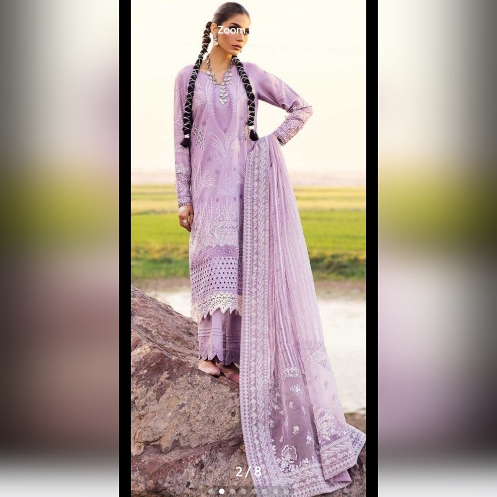 Nureh designer 3 pcs suit festive luxury lawn